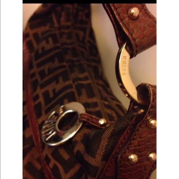 FENDI Zucca, jacquard hobo in Tobacco monogram - Picture 6 of 8